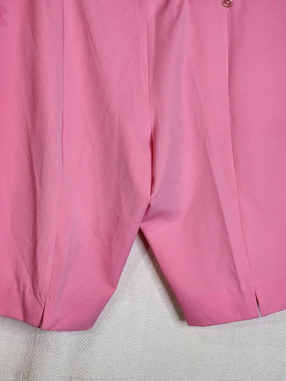 EP Pro Flirt Pink 23" Poly Span Pro Stretch Pleated Pocketed Golf Shorts Size 14 - Picture 9 of 16